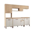 Ver imagem 2 de Cozinha Torino 6 - 253 x 220 x 51,5 Marrom/Mel/Off White