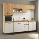 Ver imagem 1 de Cozinha Torino 6 - 253 x 220 x 51,5 Marrom/Mel/Off White