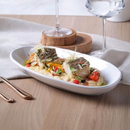 Conjunto com 4 Travessas Oval Funda G Orgânico New White 32x16cm 650ml - 4