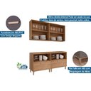 Ver imagem 3 de Kit de Cozinha Completa 4 Peças Bella S/ Portas (2aéreos+2balcões) 160cm Freijo - Mgm