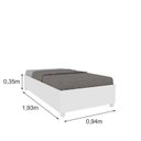 Ver imagem 5 de Cama Box Solteiro Mônaco e Mesa de Cabeceira Veronna Branco/Neve