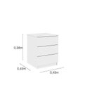 Ver imagem 7 de Cama Box Solteiro Mônaco e Mesa de Cabeceira Veronna Branco/Neve/Off White
