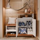 Ver imagem 2 de Sapateira Criado Multiuso 8 Pares Design Moderno:off Freijo