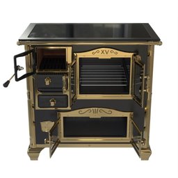 FOGAO A LENHA N 1 PRINCESS PREMIUM PRETO GOLD SD - 6