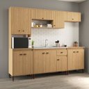 Ver imagem 1 de Cozinha Torino 6 - 253 x 220 x 51,5 Marrom/Mel