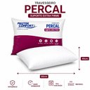 Ver imagem 7 de Travesseiro Luxo Percal Extra Firme Hotel Eco Fibra Algodao Antialergico Respiravel Confortavel Mast