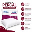 Ver imagem 3 de Travesseiro Luxo Percal Extra Firme Hotel Eco Fibra Algodao Antialergico Respiravel Confortavel Mast