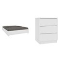 Ver imagem 3 de Cama Box Casal Mônaco e Mesa de Cabeceira Veronna Branco/Neve