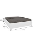Ver imagem 5 de Cama Box Casal Mônaco e Mesa de Cabeceira Veronna Branco/Neve