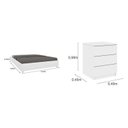 Ver imagem 2 de Cama Box Casal Mônaco e Mesa de Cabeceira Veronna Branco/Neve