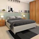 Ver imagem 1 de Cama Box Casal Mônaco e Mesa de Cabeceira Veronna Branco/Off White/Neve