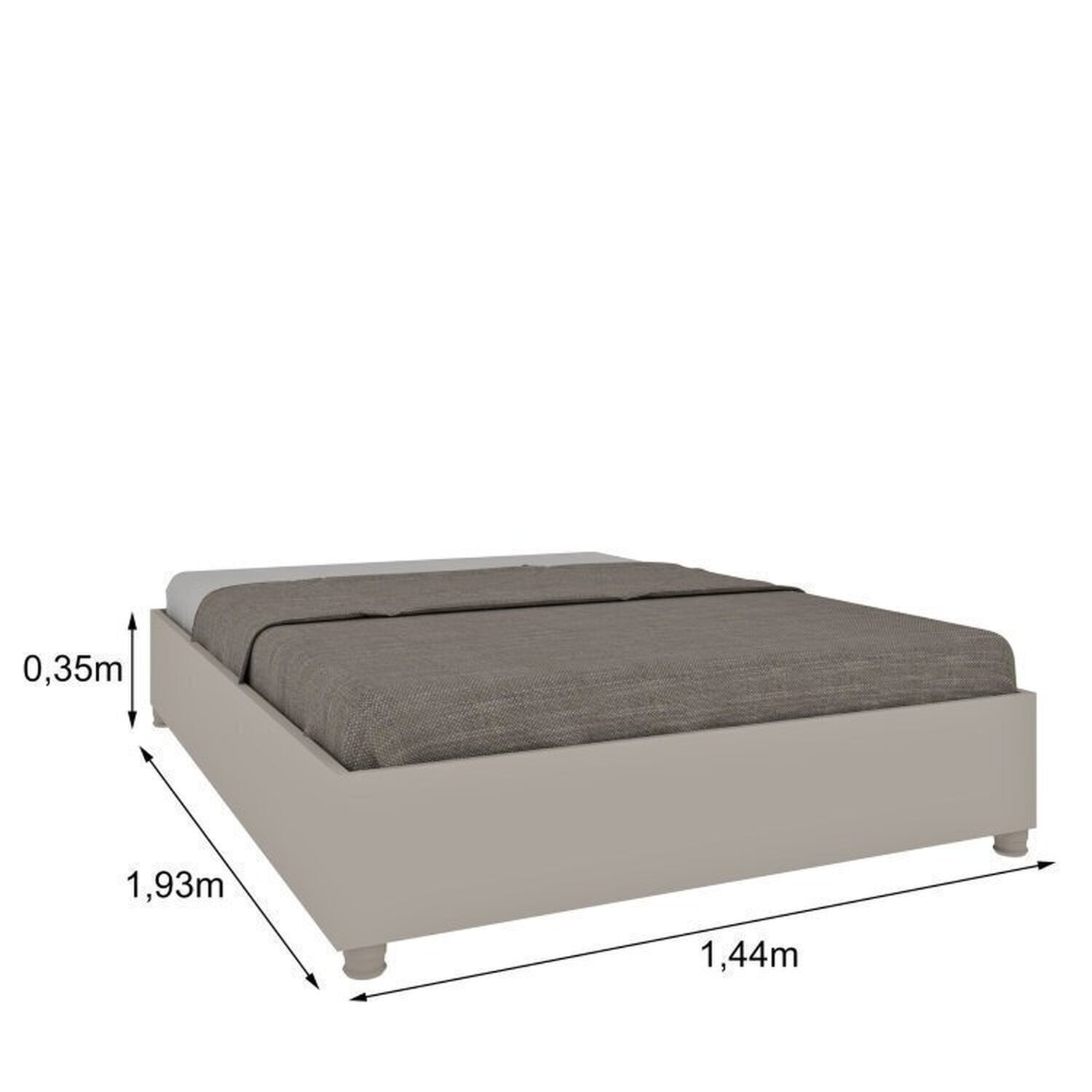 Cama Box Casal Mônaco e Mesa de Cabeceira Veronna - 5