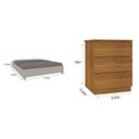 Ver imagem 2 de Cama Box Casal Mônaco e Mesa de Cabeceira Veronna Branco/Off White/Neve