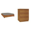 Ver imagem 2 de Cama Box Casal Mônaco e Mesa de Cabeceira Veronna Bege/Cinamomo