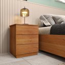 Ver imagem 6 de Cama Box Casal Mônaco e Mesa de Cabeceira Veronna Bege/Cinamomo