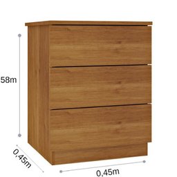 Cama Box Casal Mônaco e Mesa de Cabeceira Veronna - 4