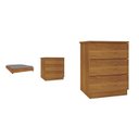 Ver mais imagens de Cama Box Casal Mônaco e Mesa de Cabeceira Veronna Bege/Cinamomo TCIL Móveis
