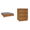 Ver imagem 3 de Cama Box Casal Mônaco e Mesa de Cabeceira Veronna Bege/Cinamomo TCIL Móveis