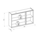 Ver imagem 2 de Armário Aéreo Cozinha Modulado Selene C/ 3 Portas 120cm Jequitiba/off White Fosco - Linea Brasil