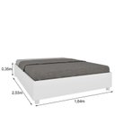 Ver imagem 5 de Cama Box Casal Queen Mônaco e Mesa de Cabeceira Veronna Branco/Neve