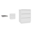 Ver mais imagens de Cama Box Casal Queen Mônaco e Mesa de Cabeceira Veronna Branco/Neve