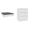 Ver imagem 3 de Cama Box Casal Queen Mônaco e Mesa de Cabeceira Veronna Branco/Neve