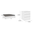 Ver imagem 2 de Cama Box Casal Queen Mônaco e Mesa de Cabeceira Veronna Branco/Neve