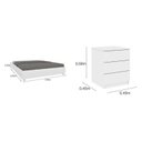 Ver imagem 2 de Cama Box Casal Queen Mônaco e Mesa de Cabeceira Veronna Branco/Neve
