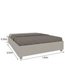 Ver imagem 5 de Cama Box Casal Queen Mônaco e Mesa de Cabeceira Veronna Bege/Off White/Cinamomo