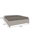 Ver imagem 5 de Cama Box Casal Queen Mônaco e Mesa de Cabeceira Veronna Bege/Off White/Cinamomo