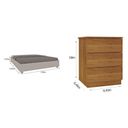 Ver imagem 2 de Cama Box Casal Queen Mônaco e Mesa de Cabeceira Veronna Bege/Off White/Cinamomo