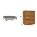 Ver imagem 2 de Cama Box Casal Queen Mônaco e Mesa de Cabeceira Veronna Bege/Off White/Cinamomo