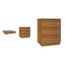 Ver mais imagens de Cama Box Casal Queen Mônaco e Mesa de Cabeceira Veronna Bege/Cinamomo