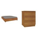 Ver imagem 4 de Cama Box Casal Queen Mônaco e Mesa de Cabeceira Veronna Bege/Cinamomo