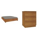 Ver imagem 4 de Cama Box Casal Queen Mônaco e Mesa de Cabeceira Veronna Bege/Cinamomo