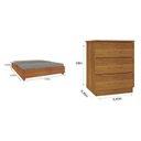 Ver imagem 2 de Cama Box Casal Queen Mônaco e Mesa de Cabeceira Veronna Bege/Cinamomo