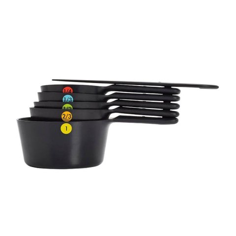 Conjunto de 5 Xícaras Medidoras Oxo Preto