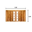 Ver imagem 2 de Veneziana Correr 6 Folhas Reto de Madeira Ipê 1,20 X 1,00 Rodam Portas e Janelas