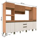 Ver imagem 4 de Cozinha Compacta 6 Peças 11 Portas 3 Gavetas 320cm Ripada