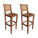 Ver imagem 1 de Kit com 2 Banquetas Alta Confort com Encosto Madeira Maciça Malbec