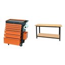 Ver imagem 1 de Conjunto Bancada para Ferramentas 150cm Carro de Ferramentas Profissional 7 Gavetas Presto