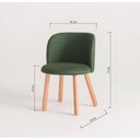 Ver imagem 5 de Mesa de Jantar Extensível Redonda com 4 Cadeiras Madeira Maciça Tasila Yescasa Marrom/Champagne/Verde