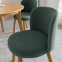 Ver mais imagens de Mesa de Jantar Extensível Redonda com 4 Cadeiras Madeira Maciça Tasila Yescasa Marrom/Champagne/Verde