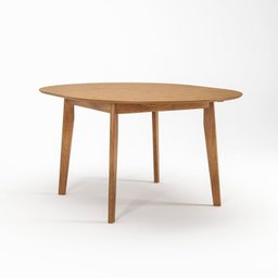 Mesa de Jantar Extensível Redonda com 4 Cadeiras Madeira Maciça Tasila Yescasa - 17