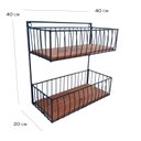 Ver imagem 2 de Fruteira Jardineira Suspensa Artesanal Cozinha 40 cm MINAS ARTE PRÓPRIA fruteira dupla 40 cm
