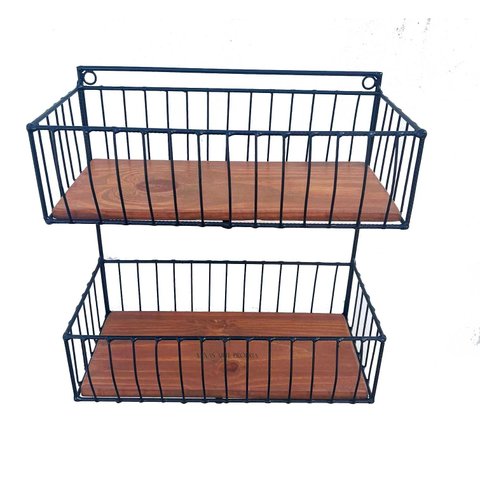 Fruteira Jardineira Suspensa Artesanal Cozinha 40 cm MINAS ARTE PRÓPRIA fruteira dupla 40 cm