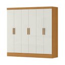 Ver imagem 2 de Guarda Roupa Casal 100% MDF Jatobá 6 Portas 2 Gavetas Yescasa Cinamomo/Off White