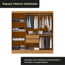 Ver imagem 4 de Guarda Roupa Casal 100% MDF Jatobá 6 Portas 2 Gavetas Yescasa Cinamomo/Off White