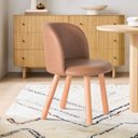 Ver imagem 4 de Mesa de Jantar Extensível Redonda com 4 Cadeiras Madeira Maciça Tasila Yescasa Marrom/Champagne/Caramelo