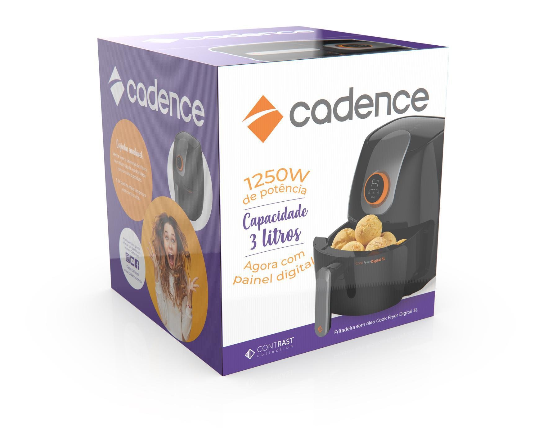 Fritadeira sem Óleo Cookfryer Digital 3l 127 Volts Cadence - 6